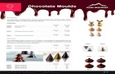Factsheet Chocolate Moulds...038614 Christmas tree and candle 4 7.1/7.6 Moulds H in cm 038615 Santa Claus and snowman 4 7.9/7.2 Moulds H in cm 038639 Christmas tree moulds 4 12.0 038638
