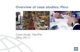 Overview of case studies: Peru · DanPer was selected by INDECOPI and the Standardization and Non-tariff Barriers Surveillance Commission of Peru as an exemplary case to shed light