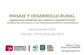 PAISAJE Y DESARROLLO RURAL - ASMADERAasmadera.com/wp-content/uploads/2014/11/PAISAJE Y... · PAISAJE Y DESARROLLO RURAL. Legislaciones colaterales que padece la actividad forestal.