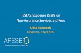 IESBA’s Exposure Drafts on Non-Assurance Services and Fees...Online roundtable - Sydney 1 April 2020 Online roundtable - Melbourne 2 April 2020 ... • performing Accounting & Bookkeeping