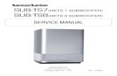 harman/kardon SUB-TS7(HKTS 7 SUBWOOFER) SUB …...Occasional refinements may be made to exis ting products without notice but will always meet or exceed original specifications unless