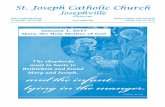 Josephville - St. Joseph Catholic · PDF file minister Brad Baumgarten at bbaumgarten50@gmail.com. Quilting will resume on Mon., Jan. 2 Donut Sunday will be next Sun., Jan. 8. Come