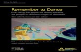 Remember to Dance - Green Candle Dance Company...quality of life (QOL) and wellbeing of the dance movement programmes, Remember to Dance in the Community (RtDC) and Remember to Dance