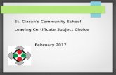 Leaving Certificate Subject Choice - Guidance · PDF file Certificate Traditional Leaving Certificate Leaving Certificate Applied Transition Year Leaving Certificate Vocational Program