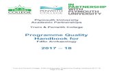 Programme Quality Handbook for - Truro and Penwith College · qualifications/an Honours Degree in Archaeology or a related subject 3. developing your knowledge and understanding of: