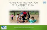 PARKS AND RECREATION 2018 MASTER PLAN · 03/12/2018  · Roanoke Parks and Recreation VA 99,830 42.53 2,347 No Yes Allen Parks and Recreation TX 97,807 27.11 3,608 Yes (2016) Yes