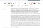 Metasurface Freeform Nanophotonics · 2017. 5. 13. · SCIENTIFIC REPORTS ã 1673 10.103s15-01-010-1 Metasurface Freeform Nanophotonics Alan Zhan1, Shane Colburn2, Christopher M.