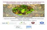 OVERCOMING CHALLENGES TO ECOLOGICALchapter.ser.org/.../12/2016MeetingProgramFINAL2-sm.pdf · restoration and potential strategies for overcoming these challenges to ensure the success
