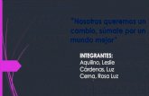 INTEGRANTES - University of San Martín de Porresusmp.edu.pe/recursoshumanos/concurso2017/pdfs/nosotros.pdf · Encuesta sobre el plastico Si No 1. ¿Tienes idea de cuanto contaminan