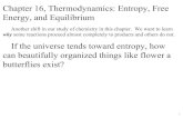 Chapter 16, Thermodynamics: Entropy, Free Energy, and ... 112 Sp... · Chapter 16, Thermodynamics: Entropy, Free Energy, and Equilibrium Another shift in our study of chemistry in