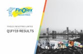 FINOLEX INDUSTRIES LIMITED Q1FY19 RESULTSQ1FY19 – Business Performance Highlights 2 Revenue - Q1FY19 revenue registered a y-o-y growth of 13.3 % to Rs. 8,278 mn Pipes and Fittings