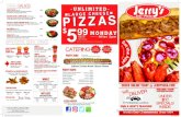 FRESH SALADS - Jerry's Subs & Pizza · 2020. 4. 12. · G e t t h e. A p p! @ J e r r y s u s a c o m ORDER ONLINE TODAY @ JERRYSUSA.COM PARTY SUBS PARTY TRAYS PIZZA PARTIES OWN A