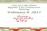 City of Lake Helen Regular City Commission Meeting ...lakehelen.com/clerk/agendas/20170209AgendaPacket.pdf · 2/9/2017  · successful, the City Commission authorizes the hiring of