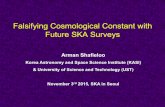 Falsifying Cosmological Constant with Future SKA Surveysska.kasi.re.kr/skainseoul/presentation_files/Arman_Shafieloo_SKAin... · Dark Energy is Cosmological Constant: Dark Matter