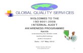 GLOBAL QUALITY SERVICES - Right Horizons Policies... · Certification Process Documentation Implementation Training and Internal Audit ... Postal Service Fast delivery, correct delivery,