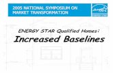 ENERGY STAR Qualified Homes Increased BaselinesENERGY STAR QUALIFIED HOMES INCREASED BASELINE: GOALS FOR NEW THRESHOLD Ensure: •‘Brand’ Relevance Continue to represent premium