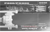 P800/PX800 - Wilden Pumps · 2020. 3. 30. · P800 Plastic Side-Ported Section 4 DIMENSIONAL DRAWINGS P800 Plastic Center-Ported DIMENSIONS ITEM METRIC (mm) STANDARD (inch) A 584