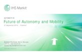 AUTOMOTIVE Future of Autonomy and Mobilitycdn.ihs.com/www/pdf/Automotive-2016-Fall-Conference-Frankfurt-Hayfield.pdfNew business models: CAAS Apple strength Apple strength Apple opportunity