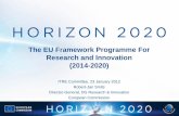 The EU Framework Programme For Research and Innovation ... · safety and environment. – Strengthening the EU’s global position. in research, innovation and technology. Active