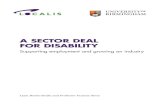 A Sector DeAl for DiSAbility - University of Birmingham · It is positive about promoting economic prosperity, but also ... • Reforming public services. Ideas to help save the public