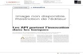 PAYS : France RUBRIQUE : Expertise l'enquête PAGE(S ...€¦ · B2C Source: The state of APIs, Apigee Secteurs lesplus utilisateurs d’API B2C: 1- Médias 2- Commerce 3- Servicesfinanciers