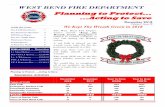 WEST BEND FIRE DEPARTMENT reports... · Wreath Green Program” is utilized to remind residents to stay safe during the Holiday season. A red bulb is placed on the ... protective