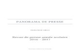 PANORAMA DE PRESSE - 100000 entrepreneurs - Transmettre la ... · PANORAMA DE PRESSE 23/03/2018 18h15 Revue de presse ann”e scolaire 2016 - 2017 Panorama r”alis” avec Pressedd.