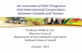An overview of NSC Programs And International Cooperation ......Intelligent Electronics 2011~2015 367.6 Millions 3. Nano Technology (I, II) 2003~2008 2009~2014 536.1 Millions 622.9