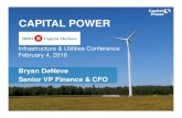 Capital Power CFO Presentation Feb 2016 Final€¦ · Senior VP Finance & CFO CAPITAL POWER Infrastructure & Utilities Conference February 4, 2016. Capital Power overview Growth-oriented