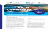 2019 APLEC Conference€¦ · Catching a “cheater” – an overview of the new contract cheating legislation 12:30pm – 1:00pm Level 10 Room 10.1 Closing Plenary APLEC Report