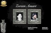 English &UrduText: KhalidIqbal Presentation: Shoaib Sobanidow79.com/wp-content/uploads/2017/04/170.-Zoreen-Ansari.pdf · Mustafa Shah. He was a gifted person, an extraordinary federal