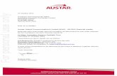 Company Announcements Office Sydney NSW 2000 For ...2011/10/27  · Austar United Communications Limited (AUN) – Q3 2011 financial results AUSTAR CEO John Porter will host a briefing
