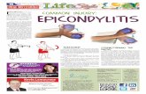 Epicondylitis Common injury: EpicondylitisIcing the elbow will help decrease the pain. Follow the 20-minute on– 20 minute off guide-line, using ice cubes or crushed ice. Rest and