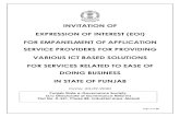 INVITATIONOF EXPRESSIONOFINTEREST(EOI ...€¦ · b.Integrated and centralized G2G web application for ... services,MIS,Deemedapprovalsystemet.andarewillingtowork with Government