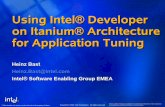 Using Intel® Developer on Itanium® Architecture for ...parallel/parallelrechner/altix...– Look at the WEB: There are numerous of them Difference is in easy-of-use, added features