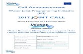 Call Announcement Water Joint Programming Initiative (JPI ... · Within the new post-2015 development agenda, the place of water-related issues has been further strengthened. Indeed,
