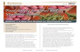 Food Safety for Fruit and Vegetable Farms · 2017. 6. 13. · Microbial Profiling Microbial profiling with the BARDOT system is an efficient way to gather information about the presence,