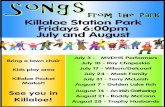 SON8S Killaloe Station Park Fridays 6:00pm July and August ...... · July 3 - MVDHS Performers Bring a lawn chair Kids play area Killaloe Pocket Market! July 10 - Ray Chapeskie July