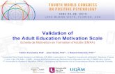Validation of the Adult Education Motivation Scale - Refarefa.univ-lille.fr/sites/refa.univ-lille.fr/files/... · Validation of the Adult Education Motivation Scale Echelle de Motivation