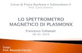 Corso di Fisica Nucleare e Subnucleare IIdionisi/docs_specialistica... · Corso di Fisica Nucleare e Subnucleare II Prof. Carlo Dionisi Francesco Collamati 28-05-2010 Tutor: Prof.