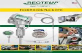 THERMOCOUPLE & RTD - REOTEMP · 2017. 10. 23. · DIGITAL THERMOMETERS 5-7 DAYS PROTECTION TUBES Z-TEMP™ TRANSMITTER • Wide Variety of Styles and Terminations • Customized to