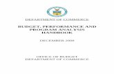 BUDGET, PERFORMANCE AND PROGRAM ANALYSIS HANDBOOK · 1) The Budget, Performance and Program Analysis Handbook is issued pursuant to Department Administrative Order 200-0, which provides