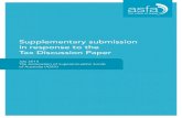 Supplementary submission in response to the Tax ......Tax Discussion Paper July 2015 The Association of Superannuation Funds of Australia (ASFA) About ASFA ASFA is a non-profit, non-politically