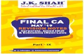 FINAL CA - J.K. Shah Classes · 2019. 2. 12. · J. K. SHAH CLASSES FINAL CA - LAW: 1 : REVISION NOTES – MAY ‘19 THE INSOLVENCY AND BANKRUPTCY CODE, 2016 1. INTRODUCTION The Insolvency