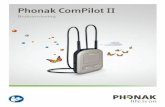 Phonak ComPilot II · 3 4.9 Använda en extern mikrofon 23 4.10 Använda skyddshöljet av silikon 24 5. Ljudöverföring 26 5.1 Överföra musik via kabel 26 5.2 Överföra ljud via