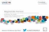 Beyond the Horizon - UNICON€¦ · Social & Environment Trends Beyond the Horizon Professor Joe Nellis Slide 3 Massive realignment of economic activity Expansion of public-sector