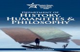 Department of History, Humanities & Philosophy · PDF file History, Humanities & Philosophy Department Programming Arts & Humanities Community Lecture Series The Arts and Humanities