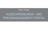AUSSCHREIBUNGS- UND PREISMANAGEMENT-PORTALEFQM & Qualitätsmanagement . Leistungsportfolio von best 4 bps im Überblick . Aufgabentyp . Strategie- & Prozess-management . Financial