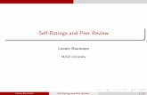 Self-Ratings and Peer Review - Cirano€¦ · Leonie Baumann Self-Ratings and Peer Review 5/27. Introduction Contribution and Preview of Results new framework for a speci c mechanism