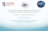 Neutron Star MergerAfterglows: Population Prospects for the …multi-messenger.asterics2020.eu/Documents/presentations/... · 2019. 4. 26. · (Detectable)Event rates for NS-NS Detector